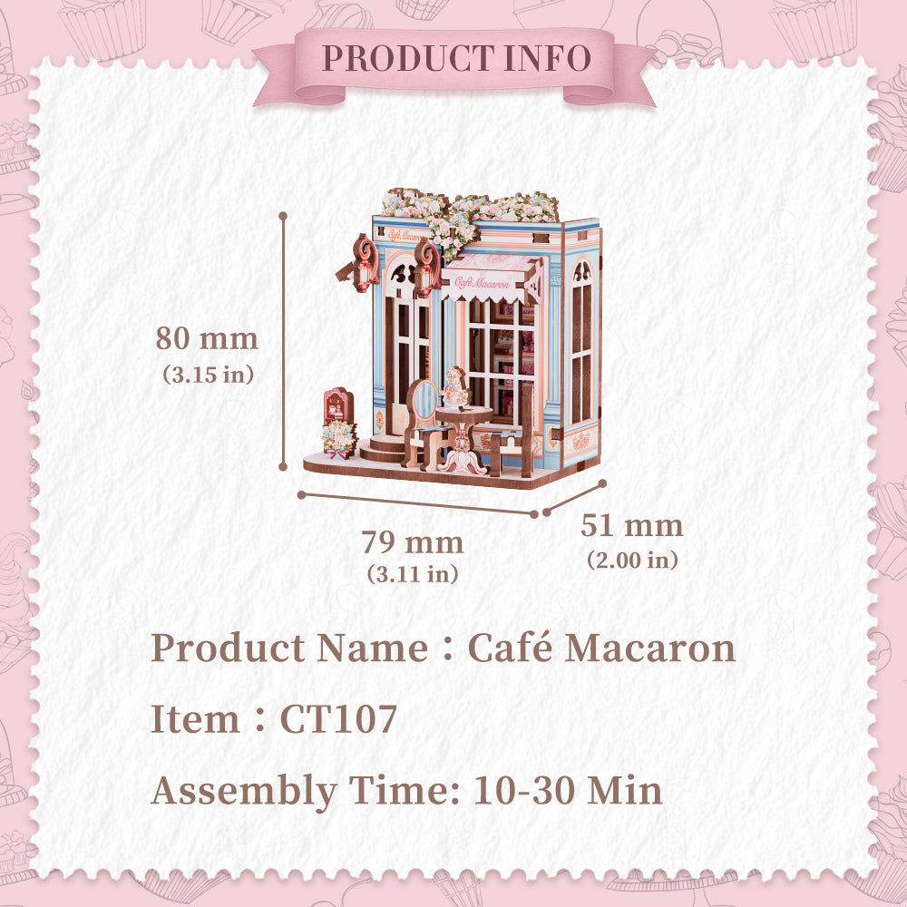 NEW! | Café Macaron | Mini Book Nook